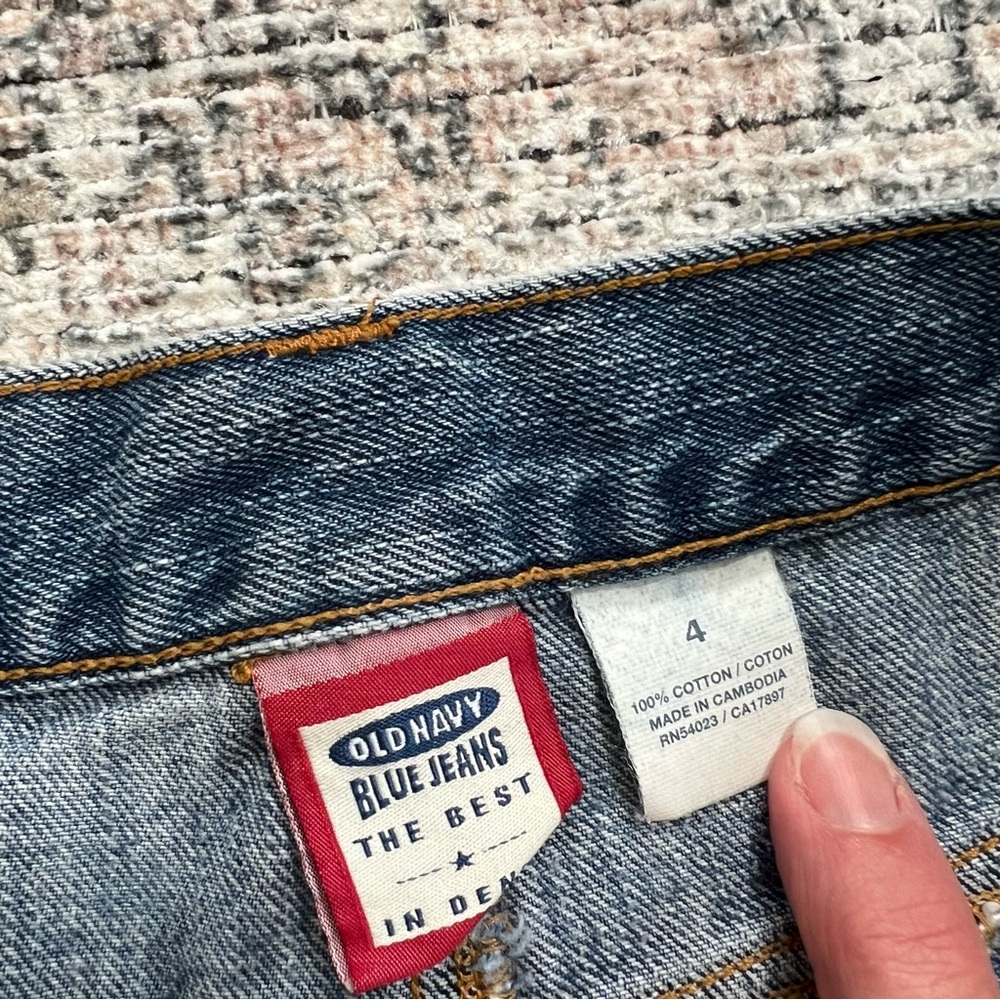 Vintage Old Navy Jean Skirt Front Slit Women’s Size 4  Denim 100% Cotton - Picture 9 of 10